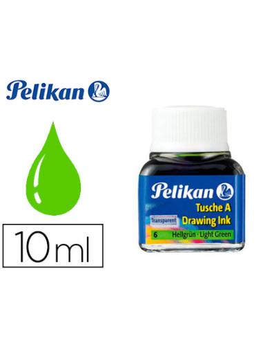 Tinta china pelikan verde claro bote de 10 ml