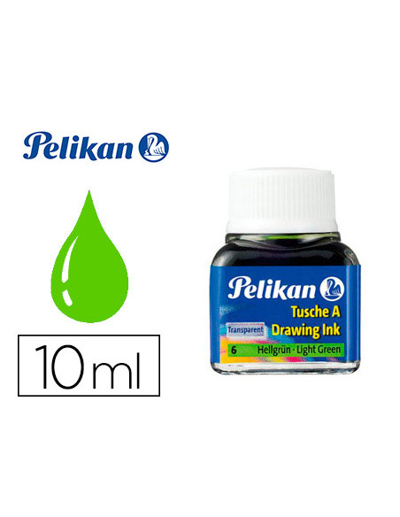 Tinta china pelikan verde claro bote de 10 ml