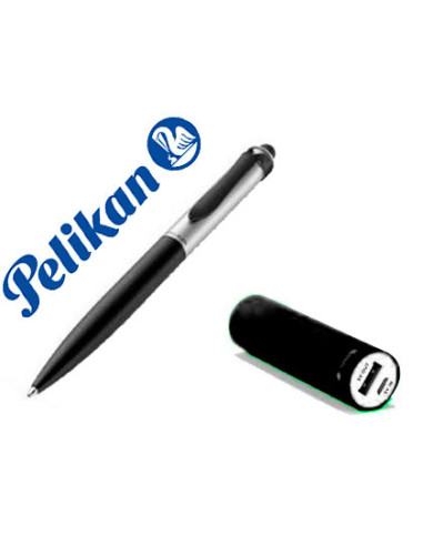 Boligrafo pelikan stola ii touchpen tubo + powerbank negro