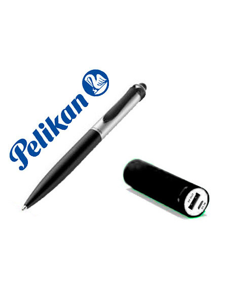 Boligrafo pelikan stola ii touchpen tubo + powerbank negro