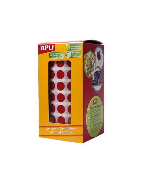 APLI GOMETS REDONDOS 10,5MM ROLLO ROJO -ROLLO 5192 UNIDADES-