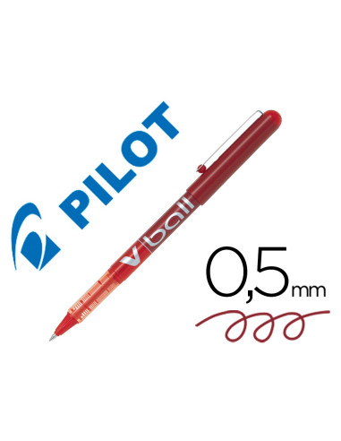 PILOT ROLLER TINTA LÍQUIDA V-BALL 0.5 ROJO