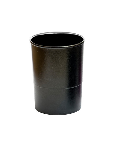 Cubilete portalapices q-connect negro opaco plastico 100% reciclado redondo diametro 75 mm alto 100 mm