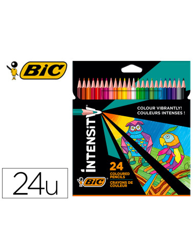 BIC LÁPICES DE COLORES COLOR UP C/SURTIDOS MUY VIVOS ESTUCHE 24 UD