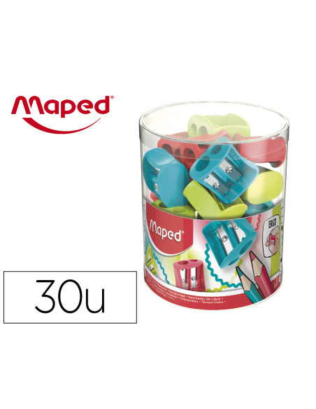 Sacapuntas maped plastico vivo 2 usos colores surtidos