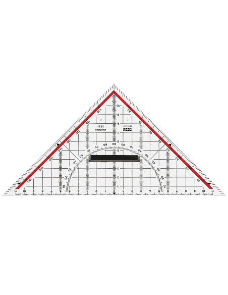 Escuadra m+r geometria 25 cm plastico cristal