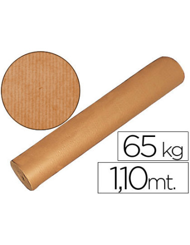 Papel kraft marron bobina 1,10 mt de altura 60/65 kg longitud 812 mt