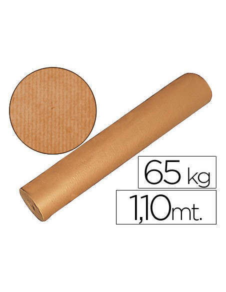 Papel kraft marron bobina 1,10 mt de altura 60/65 kg longitud 812 mt