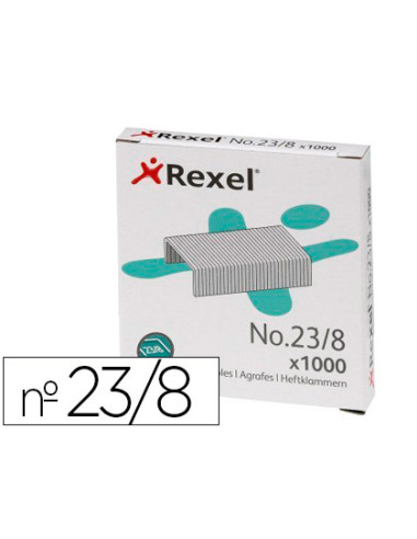 REXEL GRAPAS 23/8 GALVANIZADAS -CAJA DE 1000-