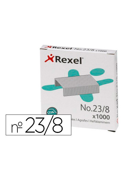 REXEL GRAPAS 23/8 GALVANIZADAS -CAJA DE 1000-