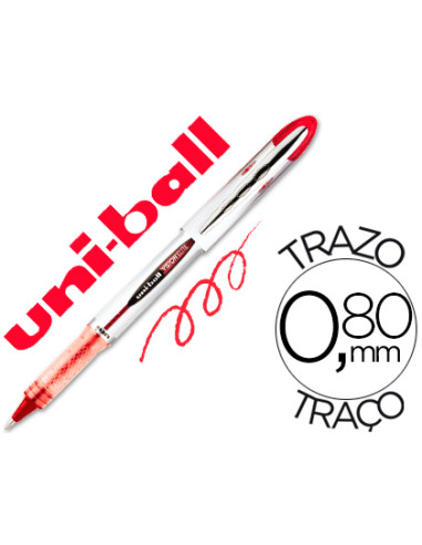 Rotulador uni-ball roller ub-200 vision rojo 0,8 mm -unidad