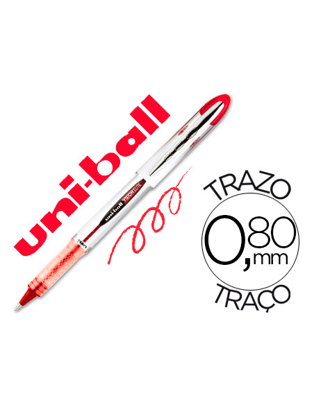 Rotulador uni-ball roller ub-200 vision rojo 0,8 mm -unidad