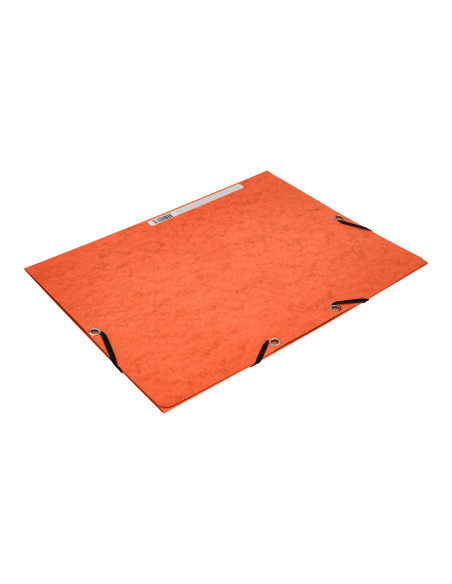 Carpeta q-connect gomas kf02170 carton simil-prespan solapas 320x243 mm naranja