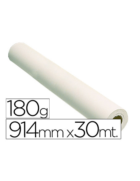 FABRISA ROLLO DE PAPEL PARA PLOTTER 914X115MM  X 30 M 180GR BLANCO GLOSSY FOTOGRÁFICO BRILLO