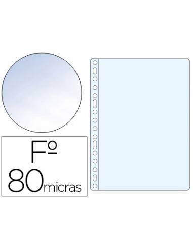 ESSELTE FUNDA PP CRISTAL 16 TALADROS FOLIO 80 MICRAS -100U-