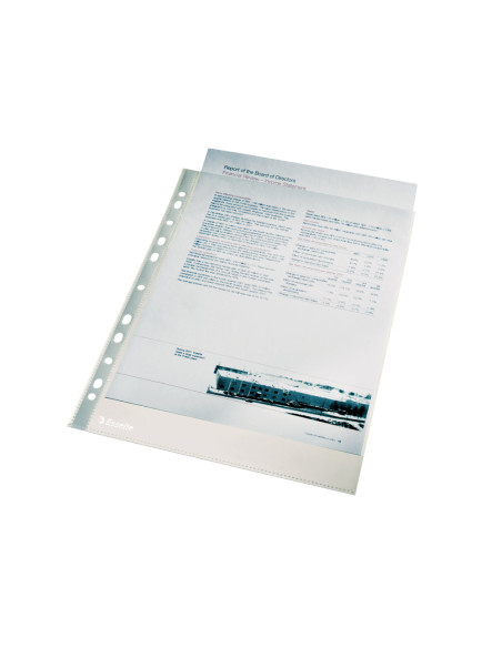 ESSELTE  FUNDA  MULTITALADRO 16 PP CRISTAL FOLIO 120 MICRAS -100U-