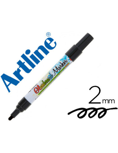 Rotulador artline glass marker especial cristal borrable en seco o humedo color negro