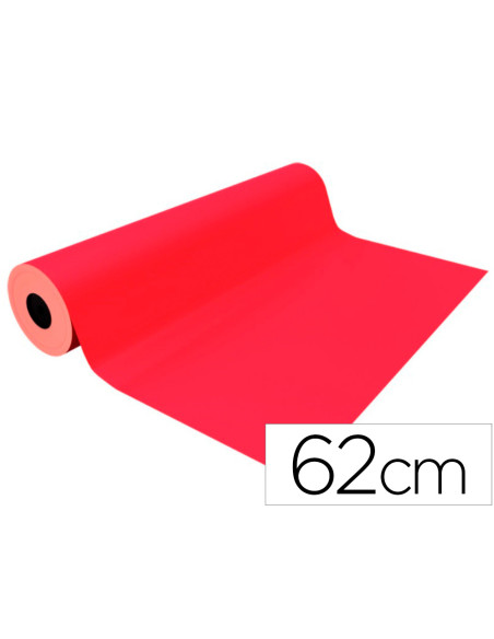 Papel de regalo basika rojo bobina ancho 62 cm longitud 80 m