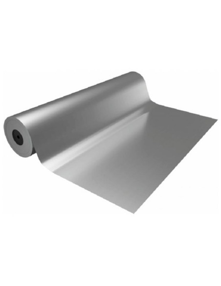 Papel de regalo basika metalizado plata bobina ancho 62 cm longitud 80 m