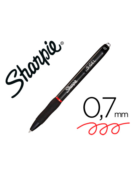 SHARPIE BOLÍGRAFO RETRÁCTIL 0.7MM GEL ROJO