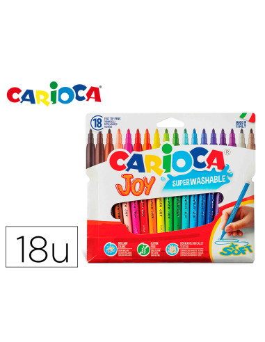 Rotulador carioca joy caja de 18 colores surtidos