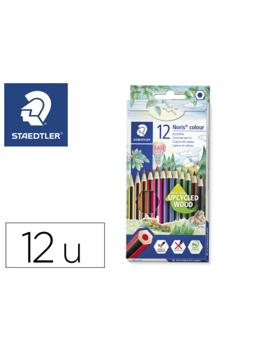 Lapices de colores staedtler noris colour slim triangular caja de 12 colores surtidos