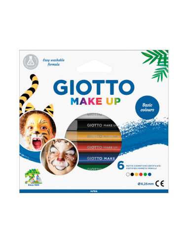 Set giotto make up 6 lapices cosmeticos colores clasicos