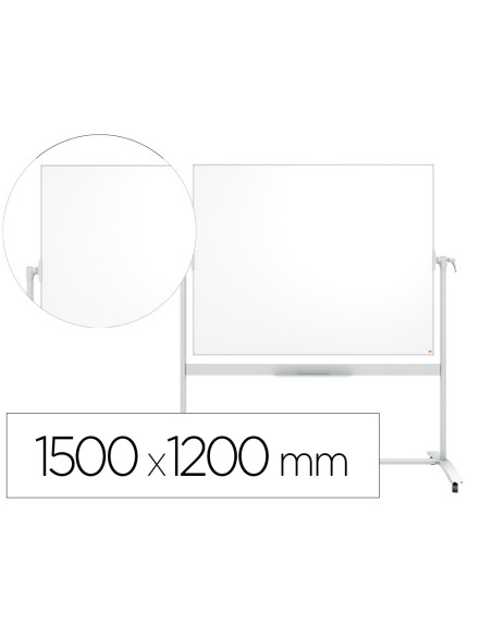 NOBO PIZARRA BLANCA MAGNÉTICA MÓVIL NANO CLEAN CLASSIC 150X120CM