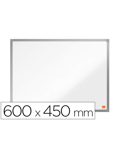 Pizarra blanca nobo essence acero vitrificado magnetica 600x450 mm