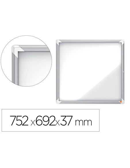 Vitrina de anuncios nobo premium plus magnetica 6 x din a4 752x692x37 mm