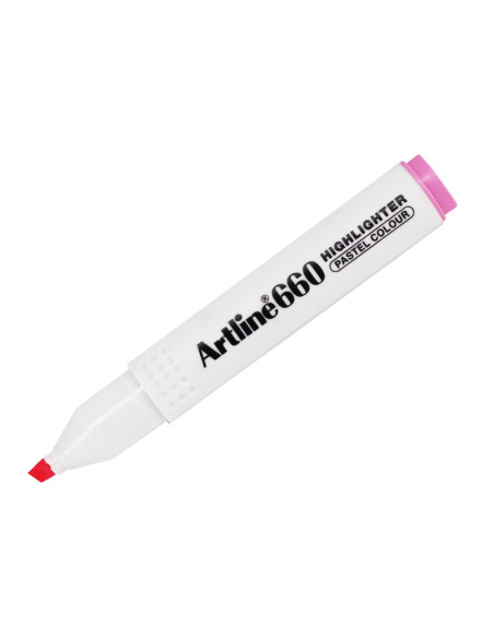 Rotulador artline fluorescente ek-660 rosa pastel punta biselada