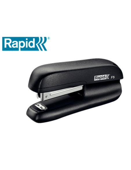 Grapadora rapid f5 mini plastico capacidad de grapado 10 hojas usa grapas n 10 color negro