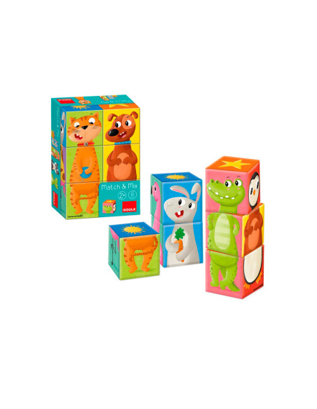 Puzle goula cubos de carton apilables match&mix 6 piezas