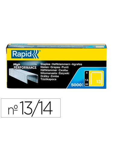 Grapas rapid 13/14 mm galvanizada caja de 5000 unidades