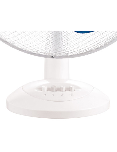 Ventilador de sobremesa jocca 3 velocidades 40 w sistema oscilacion y cabezal basculante diametro 300 mm