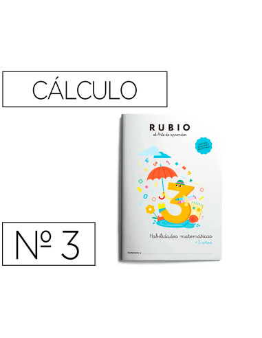 Cuaderno rubio habilidades matematicas + 3 años