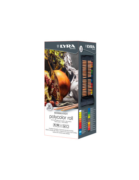 Lapices de colores lyra rembrandt polycolor 24 colores surtidos en estuche de tela enrollable