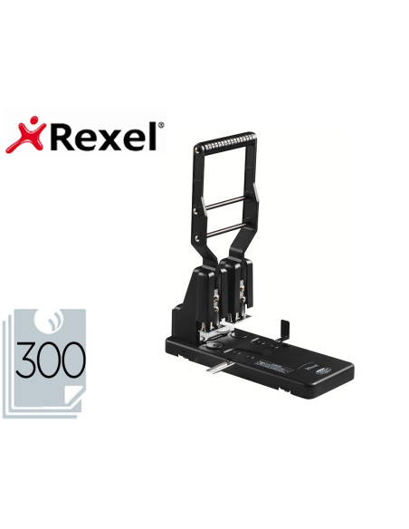 REXEL TALADRO GRAN CAPACIDAD DE 2 PUNZONES HD2300 HASTA 300H NEGRO