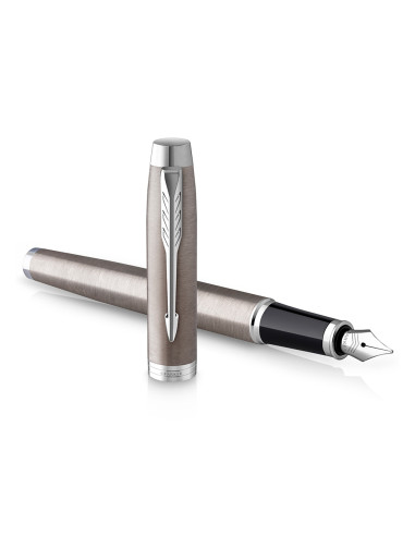 Juego parker im essential acero ct boligrafo + pluma