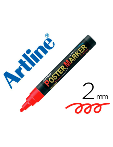 Rotulador artline poster marker epp-4-roj punta redonda 2 mm color rojo