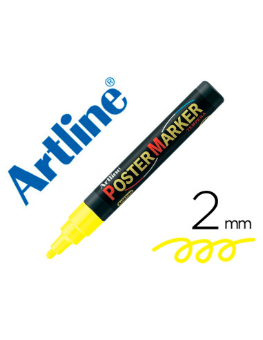 Rotulador artline poster marker epp-4-ama flu punta redonda 2 mm color amarillo fluor