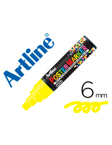 Rotulador artline poster marker epp-6-ama fluo punta redonda 6 mm color amarillo fluor