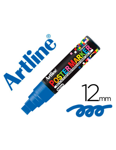 Rotulador artline poster marker epp-12 punta redonda 12 mm color azul