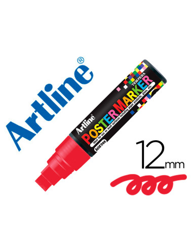 Rotulador artline poster marker epp-12 punta redonda 12 mm color rojo