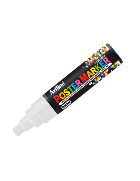 Rotulador artline poster marker epp-6-bla punta redonda 6 mm color blanco