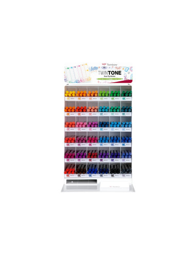 Rotulador tombow twintone doble punta mediana/fina lettering contenido de 216 unidades colores surtidos