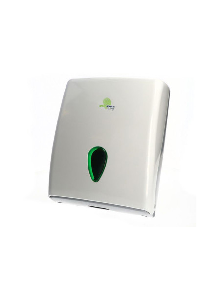 Dispensador toallas secamanos bunzl greensource plegadas en c/v/w/z fabricado en abs color blanco