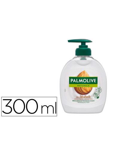 Jabon liquido lavamanos palmolive crema leche de almendra bote de 300 ml