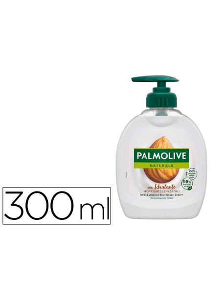 Jabon liquido lavamanos palmolive crema leche de almendra bote de 300 ml