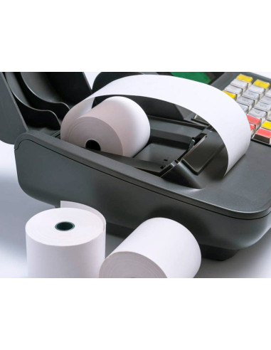 Rollo sumadora termico q-connect 80 mm ancho x 60 mm diametro sin bisfenol a papel de 70 g/m2